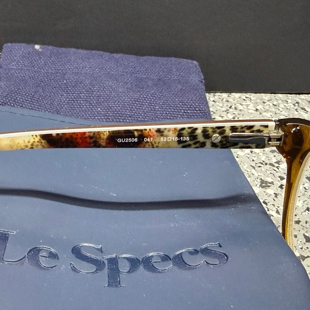 Guess GU2506 047 Brown Leopard Print Eyeglass Frames 52-15-135 FRAMES ONLY